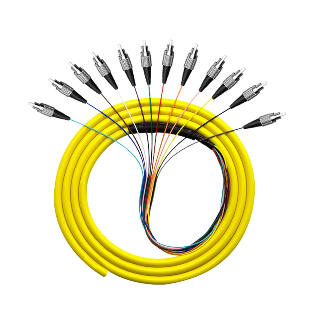 12 core FC UPC fiber optic pigtail, bundled optical pigtail 0.9mm